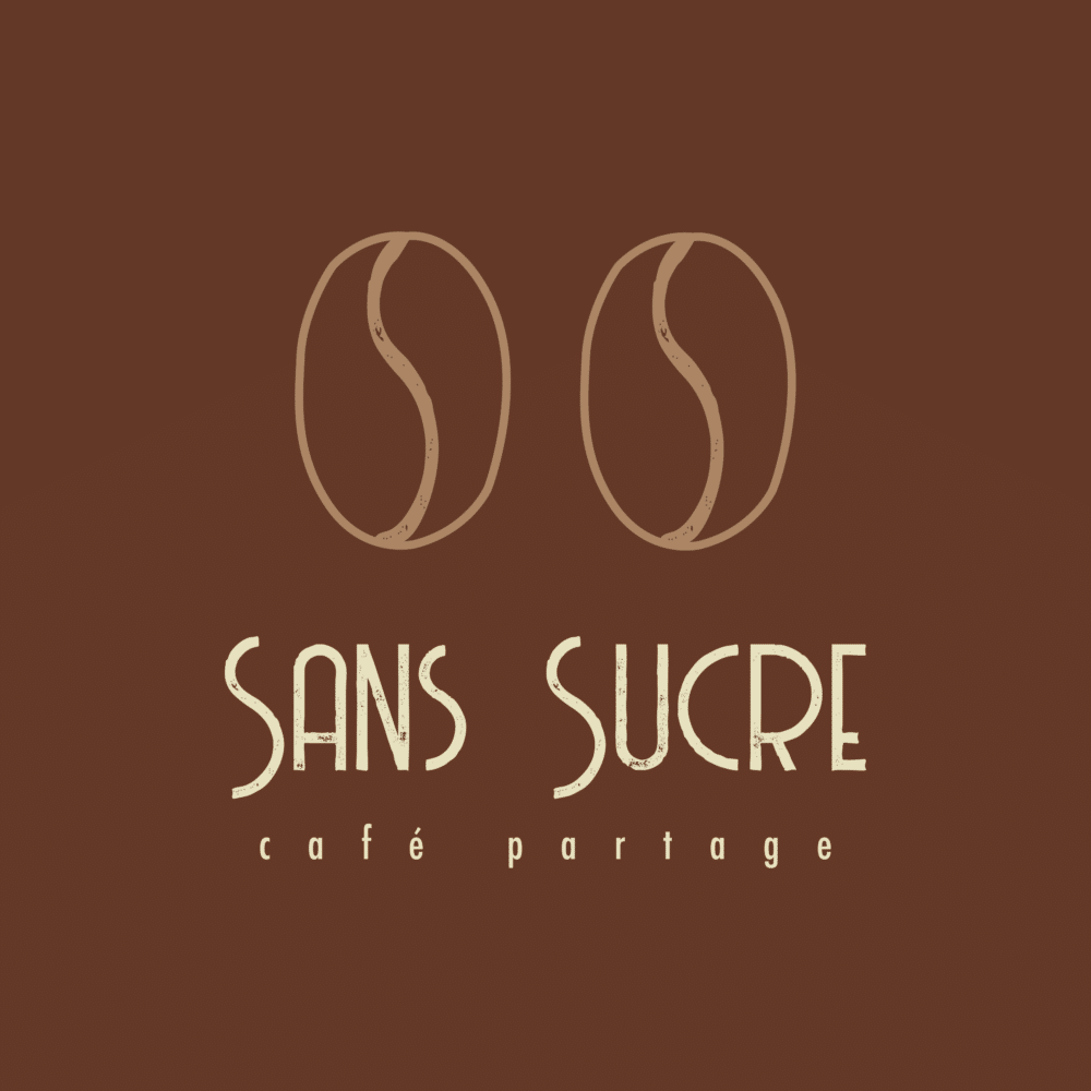Sans Sucre – Logo marron et beige